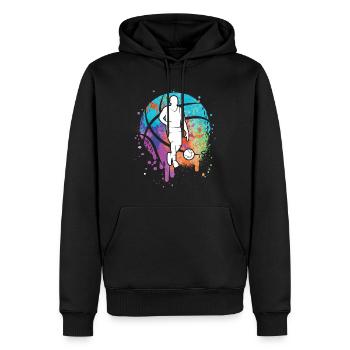 Basketballspieler Mädchen Kinder Basketball Jungen - Männer Premium Bio Hoodie - Schwarz - Vorne - Nico (187cm)
