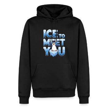 Pinguin To Meet You für Pinguin Fan - Männer Premium Bio Hoodie - Schwarz - Vorne - Nico (187cm)