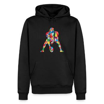 Football américain Joueurs de football Enfants Football - Sweat à capuche Premium bio Homme - noir - Devant - Nico (187cm)
