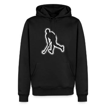 Joueurs de hockey Hockey Hockey sur gazon pour enfants - Sweat à capuche Premium bio Homme - noir - Devant - Nico (187cm)