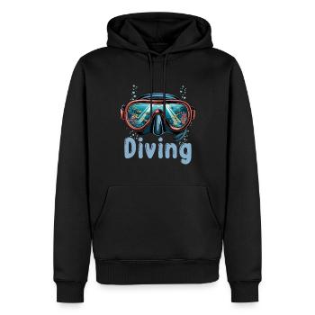 Diver für einen Taucher Sporttaucher Schnorchler - Männer Premium Bio Hoodie - Schwarz - Vorne - Nico (187cm)