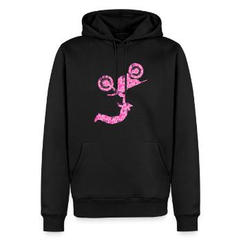 Dirt Biker Motard Motocross Fille - Sweat à capuche Premium bio Homme - noir - Devant - Nico (187cm)