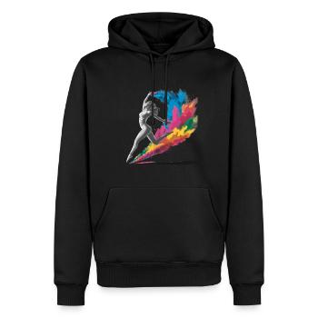 Muschel Strand Szene Serene Ozean Landschaft - Männer Premium Bio Hoodie - Schwarz - Vorne - Nico (187cm)