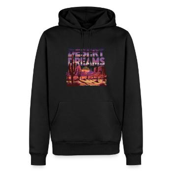 Desert Dreams Wüste Sand Sandwüste für einen - Männer Premium Bio Hoodie - Schwarz - Vorne - Nico (187cm)