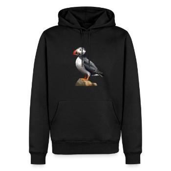 Niedlicher Papageientaucher - Männer Premium Bio Hoodie - Schwarz - Vorne - Nico (187cm)