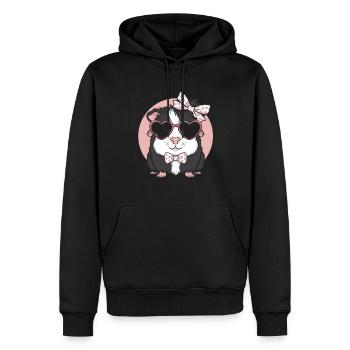 Meerschweinchen Liebe Love - Männer Premium Bio Hoodie - Schwarz - Vorne - Nico (187cm)