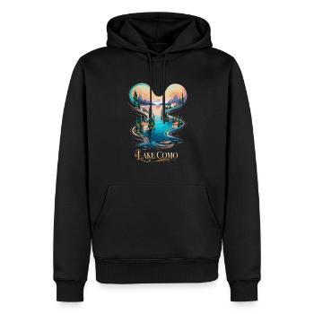 Comer See Ikonische italienische Schönheit Reise - Männer Premium Bio Hoodie - Schwarz - Vorne - Nico (187cm)