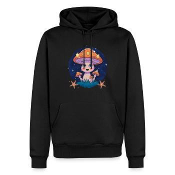 All Mushrooms Are Edible Some Only Once - Männer Premium Bio Hoodie - Schwarz - Vorne - Nico (187cm)