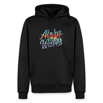 Surf pour les surfeurs en été en bord de mer - Sweat à capuche Premium bio Homme - noir - Devant - Nico (187cm)