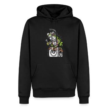 Frog Punk Streetart Graffiti Design - Männer Premium Bio Hoodie - Schwarz - Vorne - Nico (187cm)