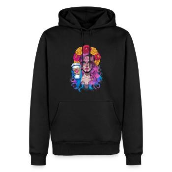 Dia de los Muertos Café avec Belle Femme de - Sweat à capuche Premium bio Homme - noir - Devant - Nico (187cm)