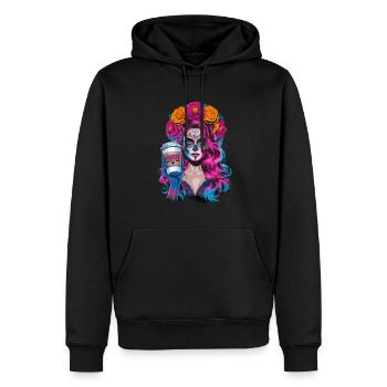 Dia de los Muertos Café avec Belle Femme de - Sweat à capuche Premium bio Homme - noir - Devant - Nico (187cm)