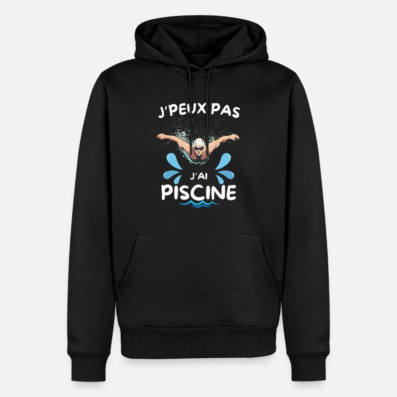 Schwimmbad-Spaß-Geschenke - Männer Premium Bio Hoodie - Schwarz