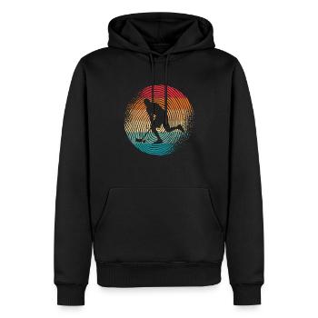 Floorball Empreinte digitale Floorballer Floorball - Sweat à capuche Premium bio Homme - noir - Devant - Nico (187cm)
