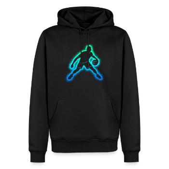 Joueurs de basket-ball Basket-ball Hommes Basketball - Sweat à capuche Premium bio Homme - noir - Devant - Nico (187cm)