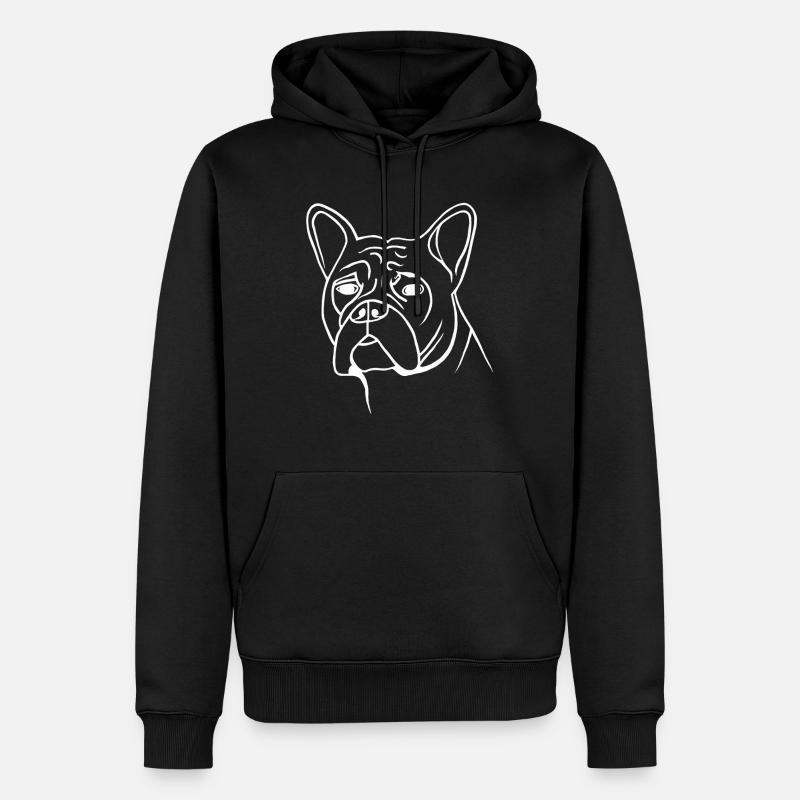 Bruno blanc - Sweat à capuche Premium bio Homme - noir