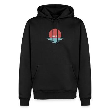 Relax coucher de soleil - Sweat à capuche Premium bio Homme - noir - Devant - Nico (187cm)