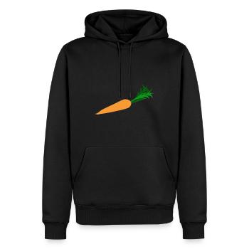 Karotte - Männer Premium Bio Hoodie - Schwarz - Vorne - Nico (187cm)