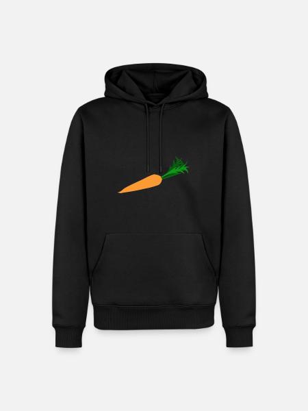 carrot - Men’s Premium Organic Hoodie - black