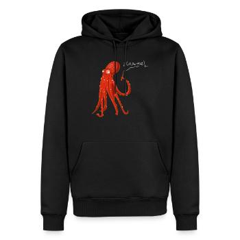 Octopus is screaming (b) - Men’s Premium Organic Hoodie - black - Front - Nico (187cm)