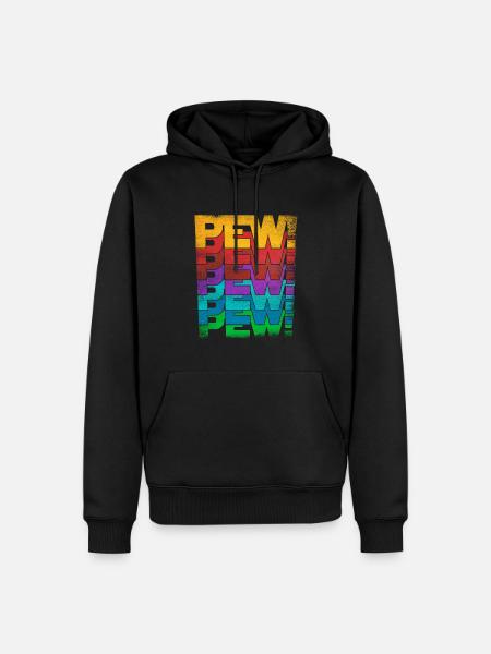 Retro laser sound for gamers with sci-fi vibes - Men’s Premium Organic Hoodie - black