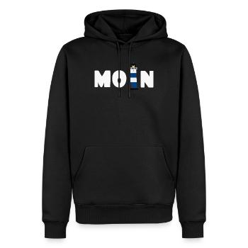 Moin Phare Du Nord Allemagne cadeau - Sweat à capuche Premium bio Homme - noir - Devant - Nico (187cm)