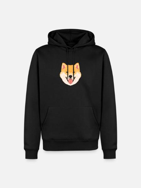 Smiling Shiba Inu - Men’s Premium Organic Hoodie - black