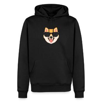 Mon Shiba Inu est le plus cool - Sweat à capuche Premium bio Homme - noir - Devant - Nico (187cm)