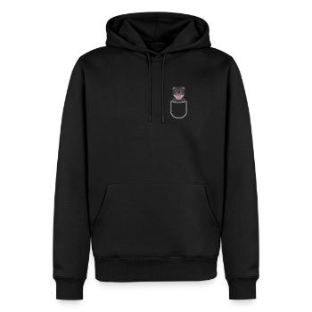 Staffordshire Bull Terrier dans la poche de la poitrine - Sweat à capuche Premium bio Homme - noir - Devant - Nico (187cm)