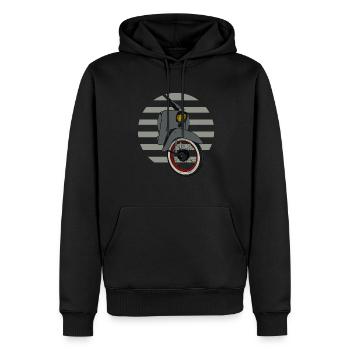Schwalbe KR51 / Schwalbenfahrer / Ostalgie / Mofa - Sweat à capuche Premium bio Homme - noir - Devant - Nico (187cm)