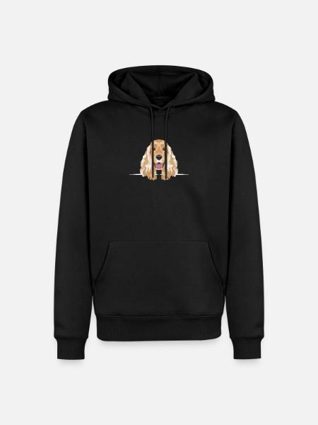Smiling English Cocker Spaniel - Men’s Premium Organic Hoodie - black