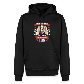 Mein Schatten hat 4 Pfoten, Cavalier King Charles - Männer Premium Bio Hoodie - Schwarz - Vorne - Nico (187cm)