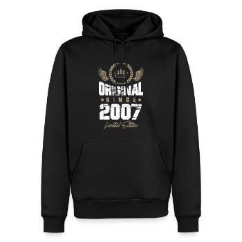 2007 limited edition - Men’s Premium Organic Hoodie - black - Front - Nico (187cm)