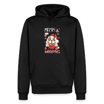 Cavalier King Charles Épagneul Noël - Sweat à capuche Premium bio Homme - noir - Devant - Nico (187cm)