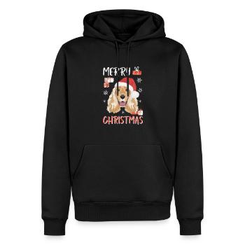 Deutsch Cocker Épagneul Noël - Sweat à capuche Premium bio Homme - noir - Devant - Nico (187cm)