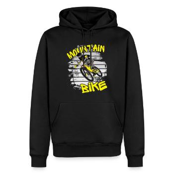 Mountainbiker / MTB Downhill Fahrrad Sprüche Bike - Männer Premium Bio Hoodie - Schwarz - Vorne - Nico (187cm)