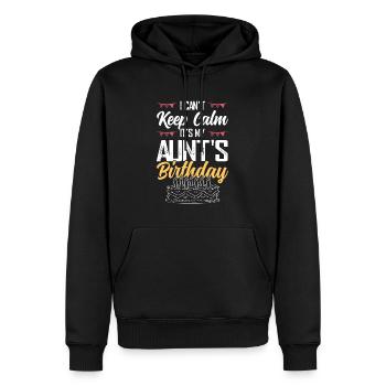 anniversaire de tante - Sweat à capuche Premium bio Homme - noir - Devant - Nico (187cm)