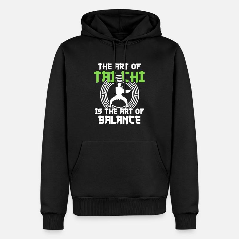 Tai Chi Kampfkunst - Männer Premium Bio Hoodie - Schwarz