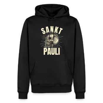 St pauli. St pauli Fan. Paulianer Hamburger fan - Männer Premium Bio Hoodie - Schwarz - Vorne - Nico (187cm)