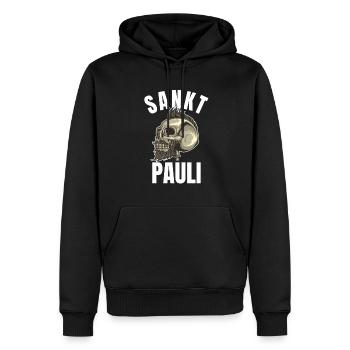 St pauli. St pauli Fan. Paulianer Hamburger fan - Männer Premium Bio Hoodie - Schwarz - Vorne - Nico (187cm)