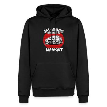 Jdm / Tuning / Turbolader / Felgen / Chiptuning - Männer Premium Bio Hoodie - Schwarz - Vorne - Nico (187cm)