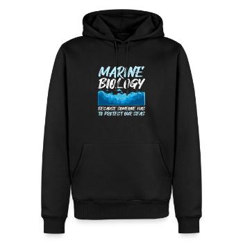 Marine biologist Underwater - Men’s Premium Organic Hoodie - black - Front - Nico (187cm)