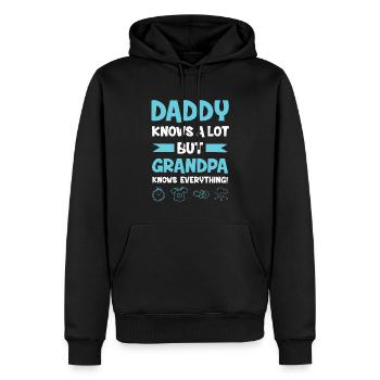 papa opa baby - Männer Premium Bio Hoodie - Schwarz - Vorne - Nico (187cm)