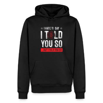 crypto bitcoin - Männer Premium Bio Hoodie - Schwarz - Vorne - Nico (187cm)