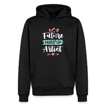 zukunft make up artist - Männer Premium Bio Hoodie - Schwarz - Vorne - Nico (187cm)