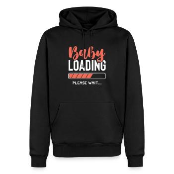 chargement de bébé - Sweat à capuche Premium bio Homme - noir - Devant - Nico (187cm)
