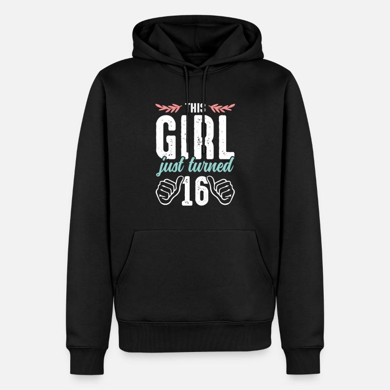 filles 16 anniversaire - Sweat à capuche Premium bio Homme - noir