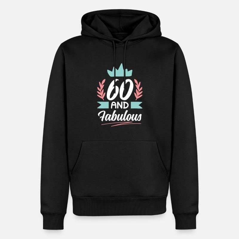 60 et super - Sweat à capuche Premium bio Homme - noir