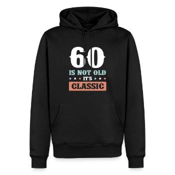 60 jahre nicht alt - Männer Premium Bio Hoodie - Schwarz - Vorne - Nico (187cm)