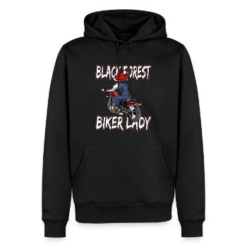 Black Forest Biker Lady Schwarzwald Motorrad - Männer Premium Bio Hoodie - Schwarz - Vorne - Nico (187cm)